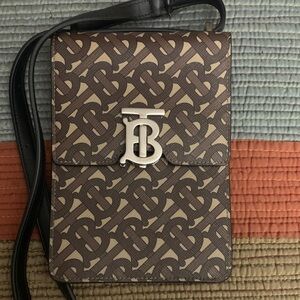 Burberry Brown and Black Monogram Shoulder Bag